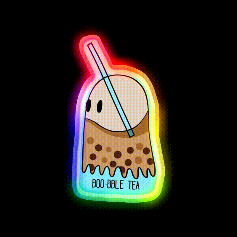 Boo Bble Tea Bubble Tea Led Neon Sign Chinese Food Rgb Color
