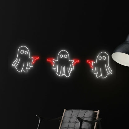 Boo Ghost Shooting Led Neon Sign Home Room Decor | Shineneon