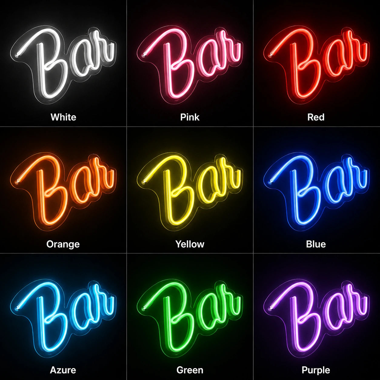 Boo LED Neon Sign - 05 Color Grid