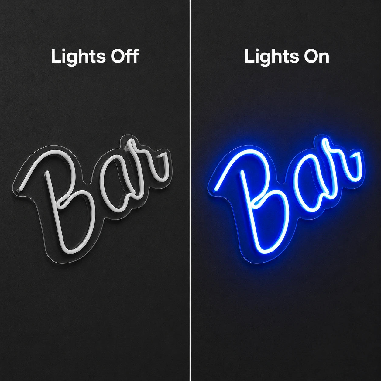 Boo LED Neon Sign - 06 Day Night Comparison