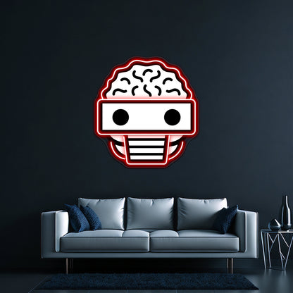 Boogie Robot White Wall Artwork Neon Signs