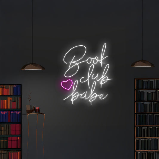 Book Club Babe Neon Sign Wall Room Led Decor