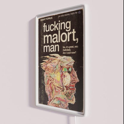 Book Cover Of Fucking Malort Man Rgb Led Neon Sign - Shineneon