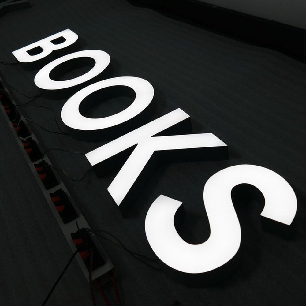 Books 3D Frontlit Channel Letters Led Light Sign - Shineneon