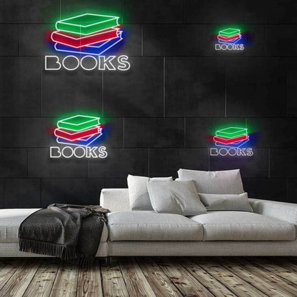 Books Led Neon Sign Bedroom Wall Decor - Shineneon