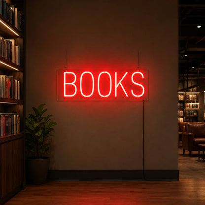 Books LED Neon Sign Wall Neon Sign - 04 Size Image