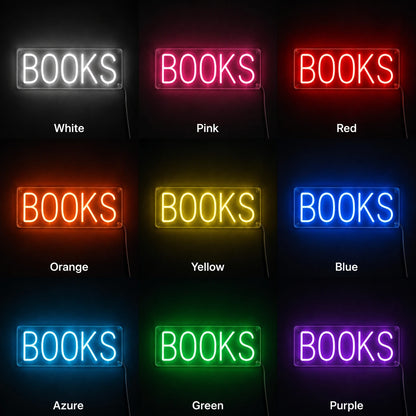 Books LED Neon Sign Wall Neon Sign - 05 Color Grid