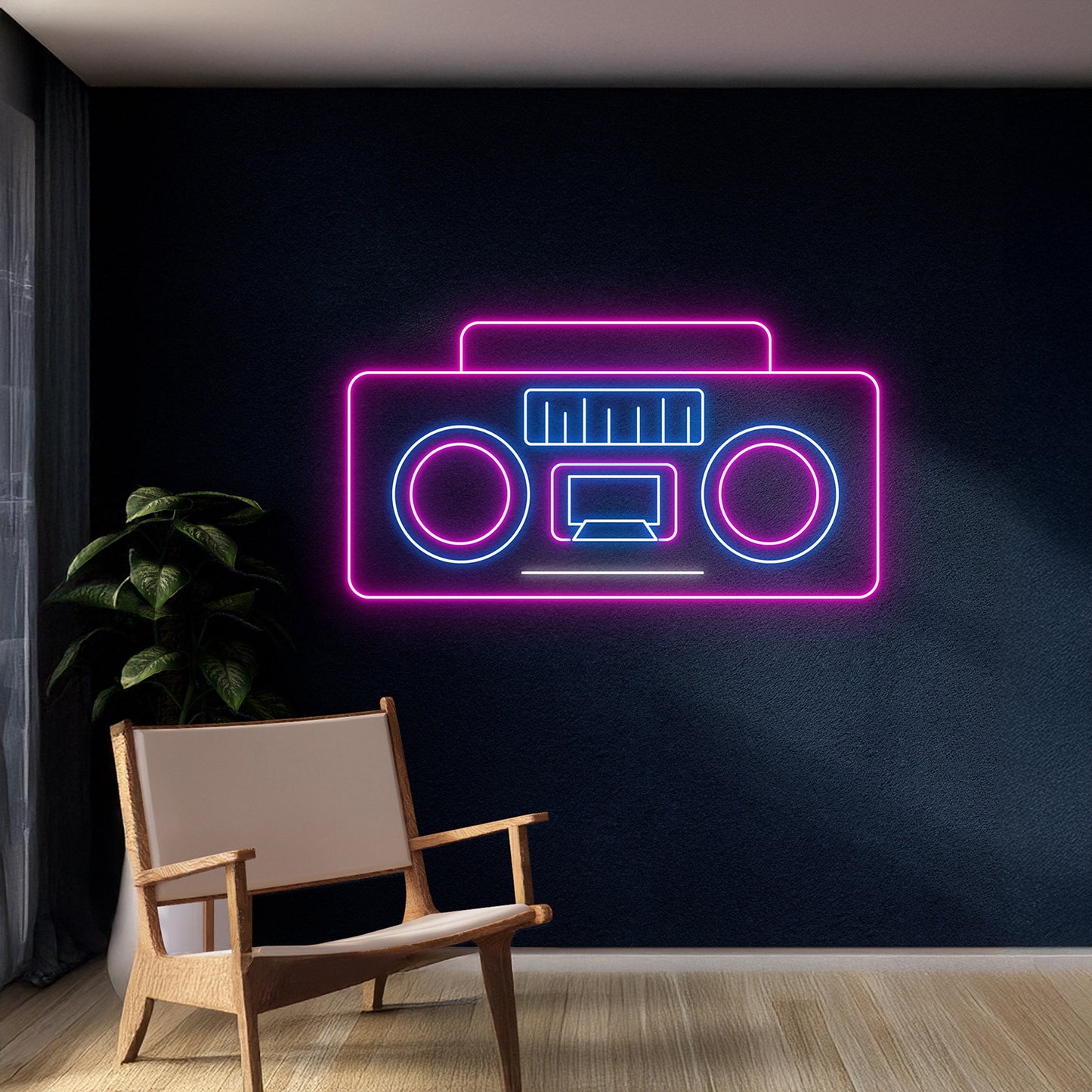 Boombox Neon Sign