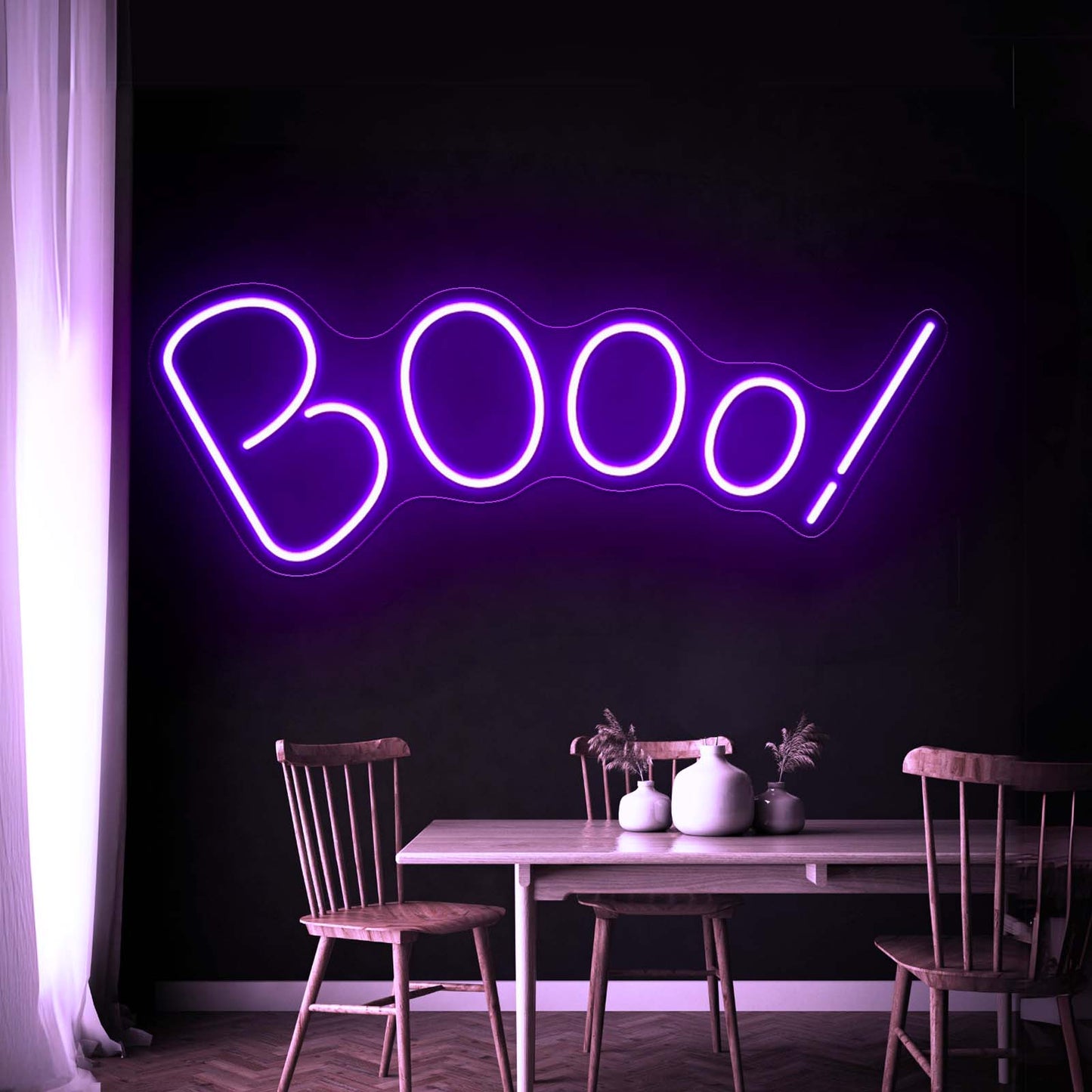 Booo Neon Sign Halloween Led Neon Sign