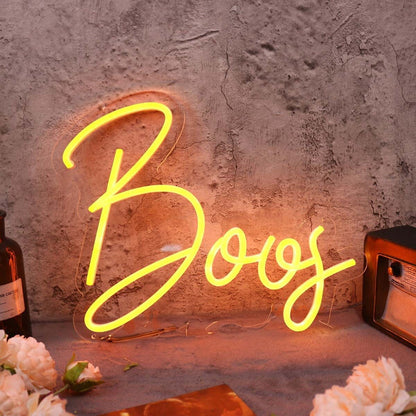 Boos Orange Led Neon Sign - Shineneon