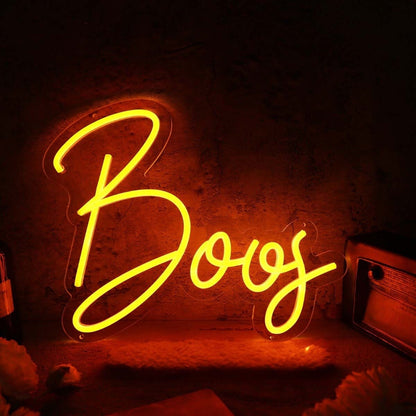 Boos Orange Led Neon Sign - Shineneon