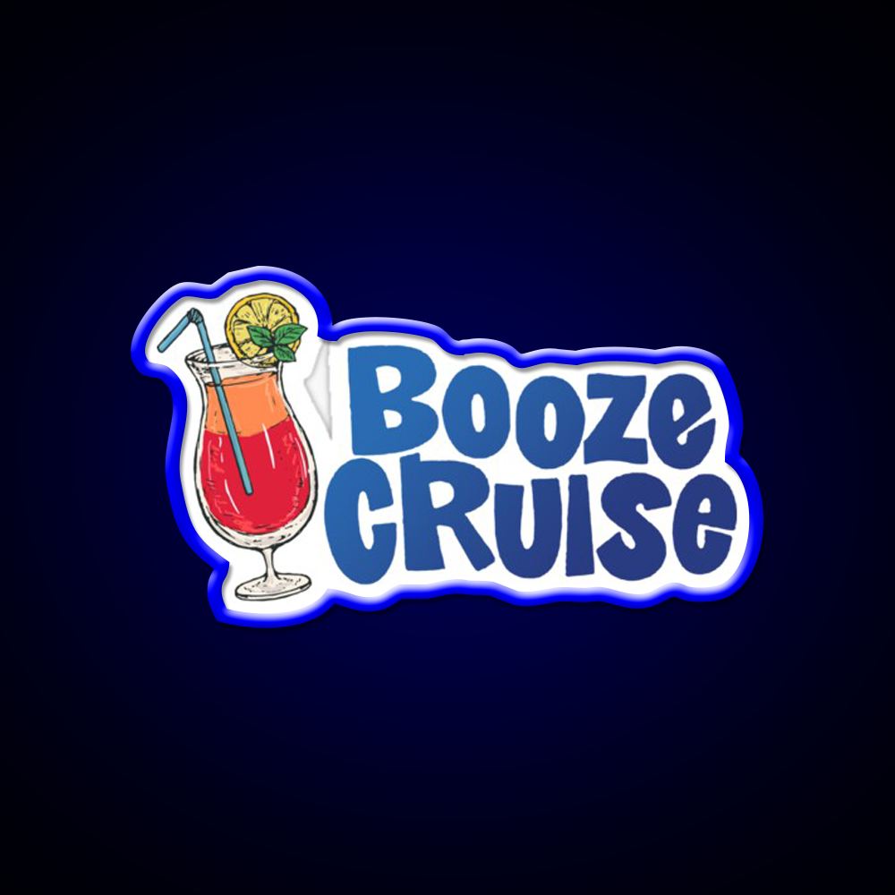 Booze Cruise Cocktail Drink Cocktail Bar Decor Led Neon Sign Rgb Color - LED neon sign view 5
