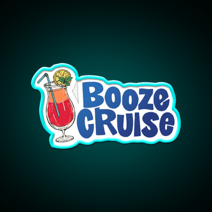 Booze Cruise Cocktail Drink Cocktail Bar Decor Led Neon Sign Rgb Color - Shineneon