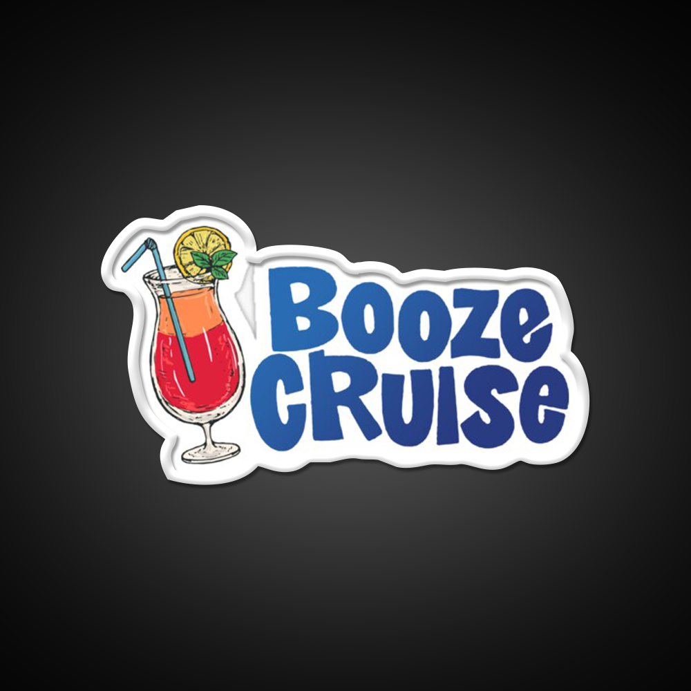 Booze Cruise Cocktail Drink Cocktail Bar Decor Led Neon Sign Rgb Color - LED neon sign view 11
