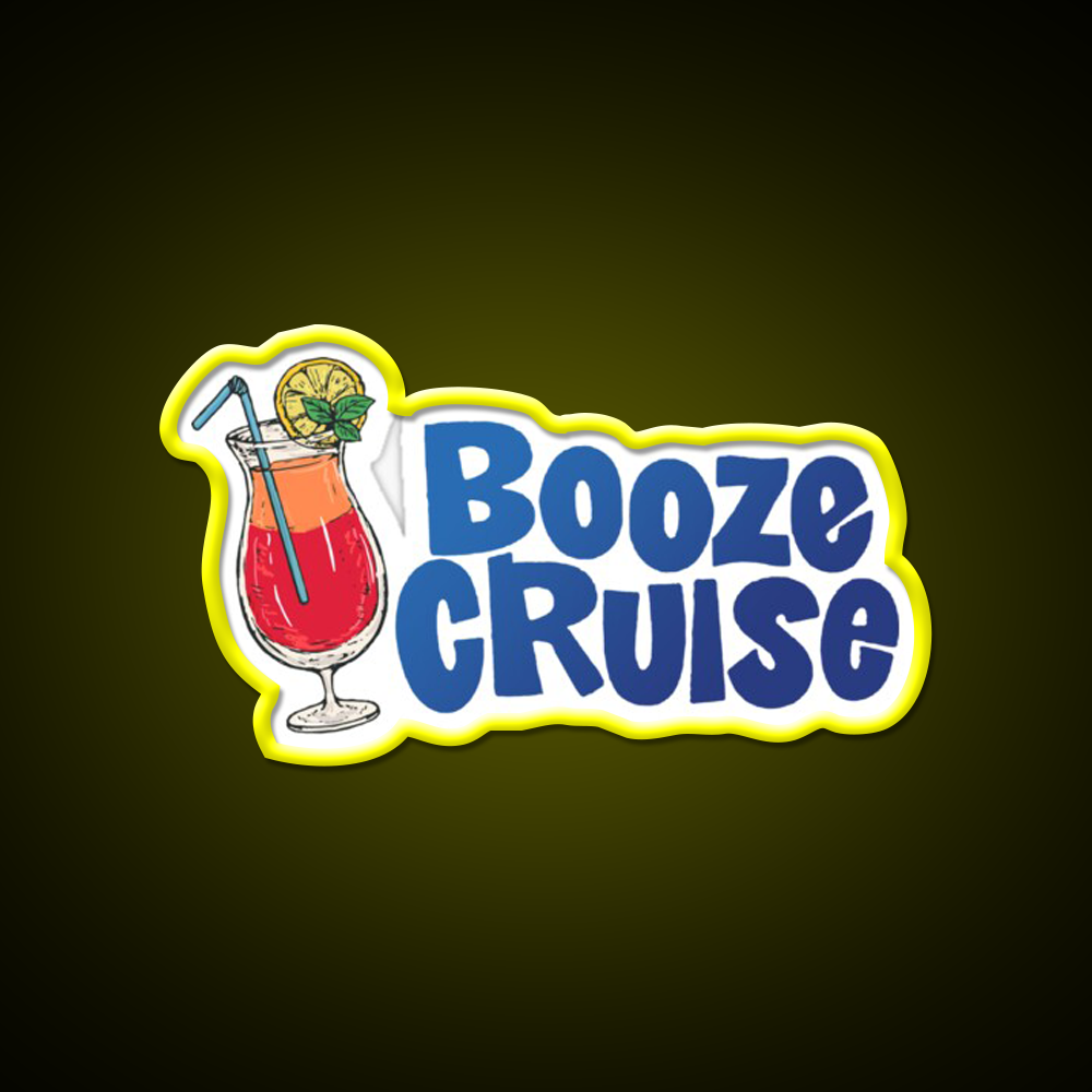 Booze Cruise Cocktail Drink Cocktail Bar Decor Led Neon Sign Rgb Color - LED neon sign view 7