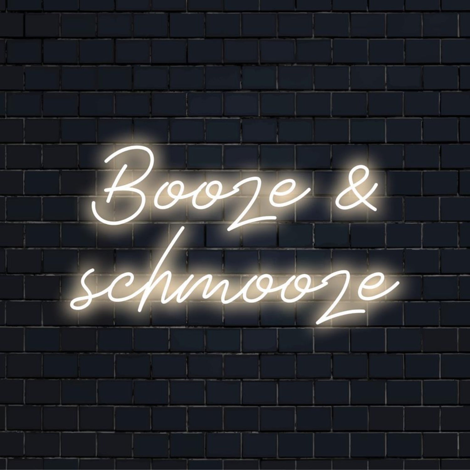 Booze Schmooze White Led Neon Sign Bar Lounge Wall Decor | Shineneon