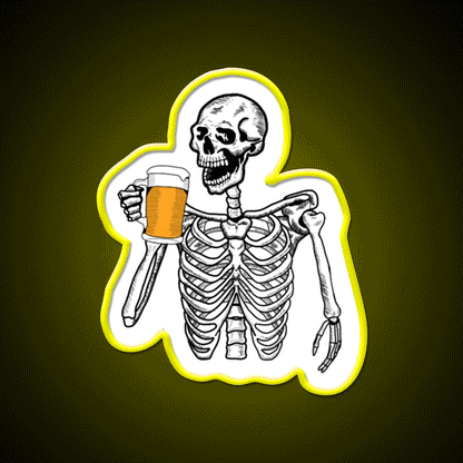 Boozy Skeleton Whiskey Drink Bar Led Neon Sign Rgb Color