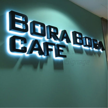 Bora Bora Cafe 3D Backlit Channel Letters Led Light Sign