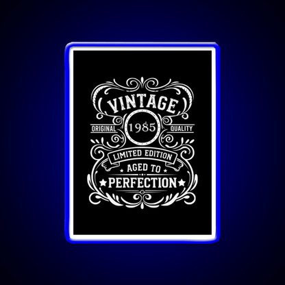 Born In 1985 Vintage 40Th Birthday Themed Whiskey Drink Bar Led Neon Sign Rgb Color - Shineneon