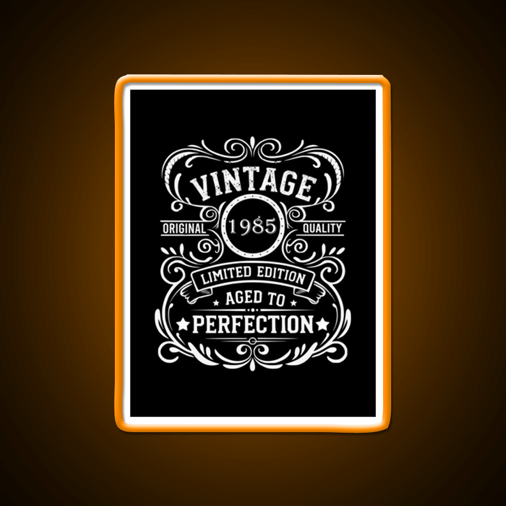 Born In 1985 Vintage 40Th Birthday Themed Whiskey Drink Bar Led Neon Sign Rgb Color - Shineneon