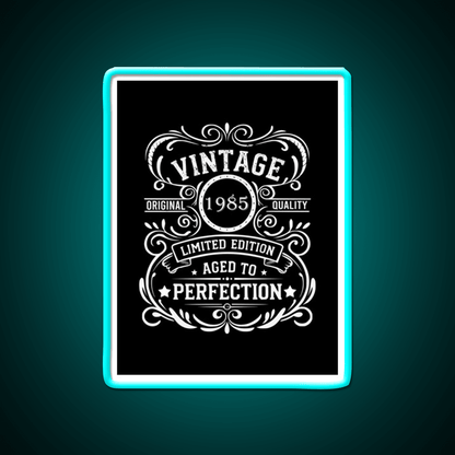 Born In 1985 Vintage 40Th Birthday Themed Whiskey Drink Bar Led Neon Sign Rgb Color - Shineneon