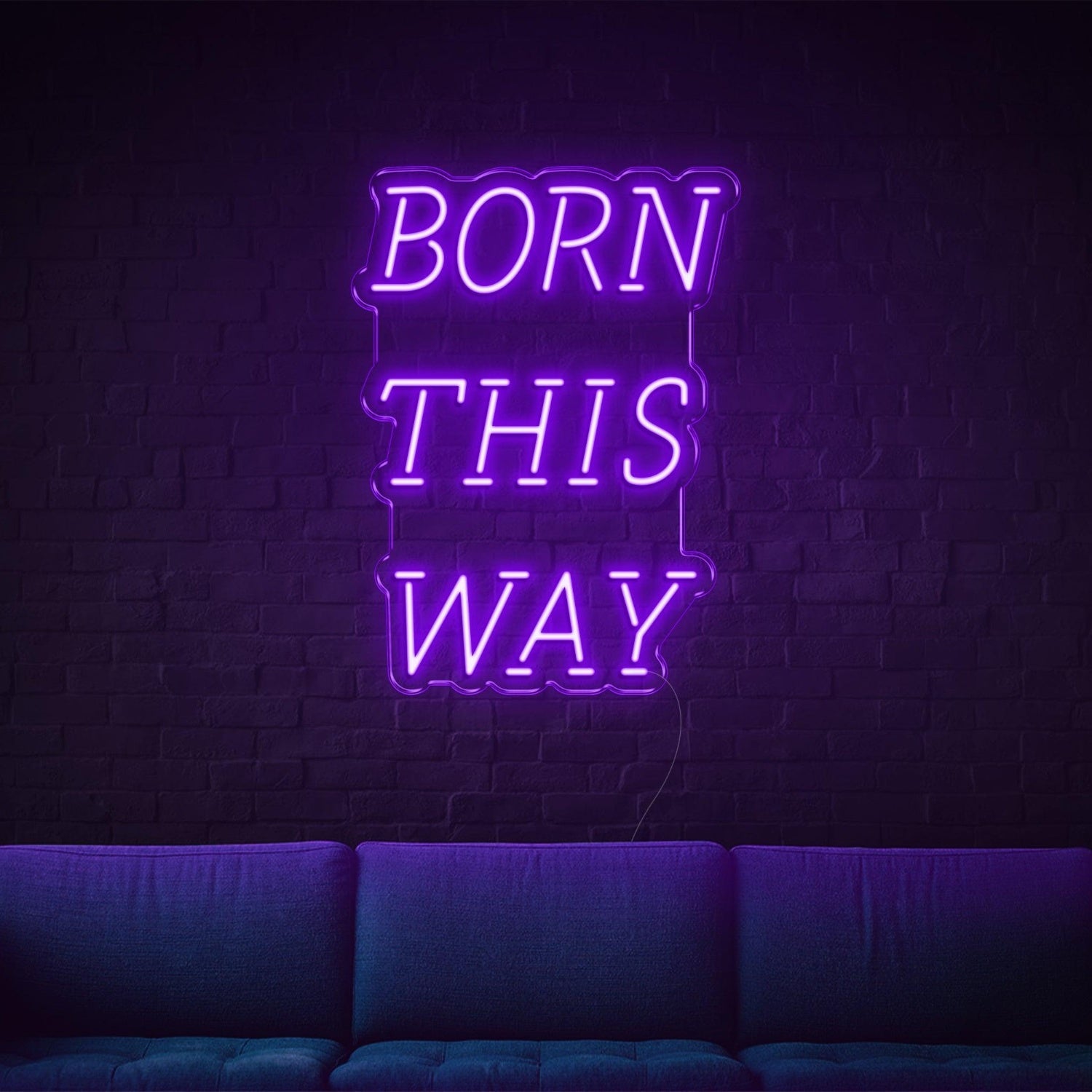 Born This Way Purple Led Neon Sign For Modern Home Cafe Bar Decor | Shineneon