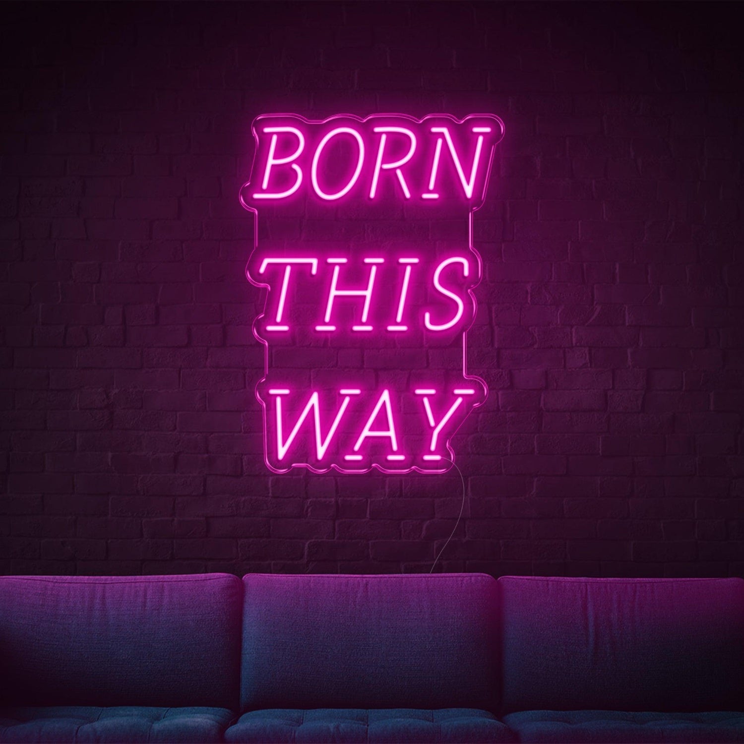 Born This Way Purple Led Neon Sign For Modern Home Cafe Bar Decor | Shineneon