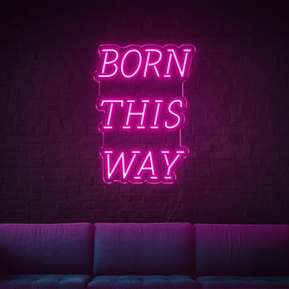 Born This Way Purple Led Neon Sign For Modern Home Cafe Bar Decor | Shineneon