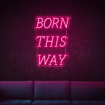 Born This Way Purple Led Neon Sign For Modern Home Cafe Bar Decor | Shineneon