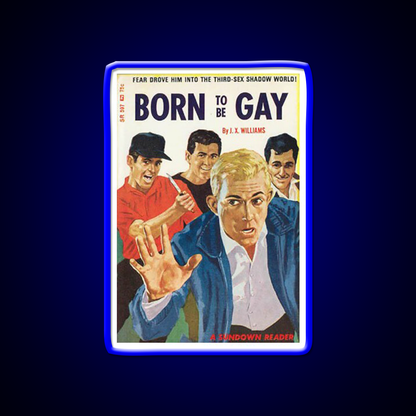 Born To Be Vintage Pulp Magazine Cover Gym Fitness Led Neon Sign Rgb Color - LED neon sign view 5
