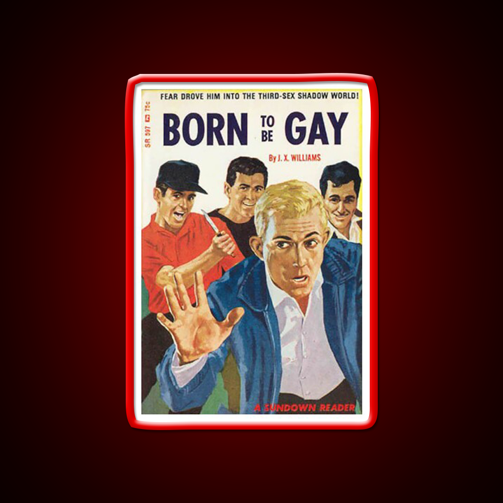 Born To Be Vintage Pulp Magazine Cover Gym Fitness Led Neon Sign Rgb Color - LED neon sign view 10