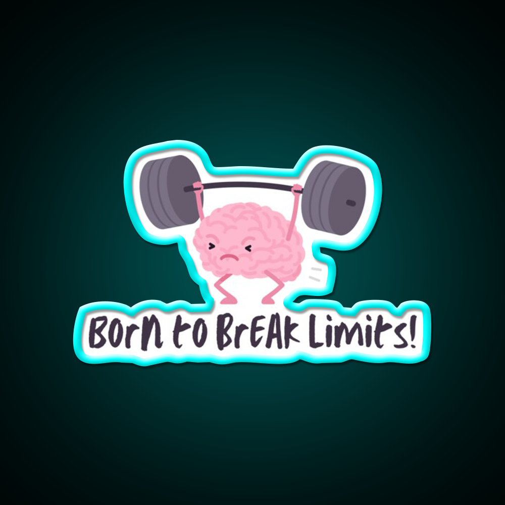 Born To Break Limits Man Cave Bar Led Neon Sign Rgb Color - Size and dimension reference