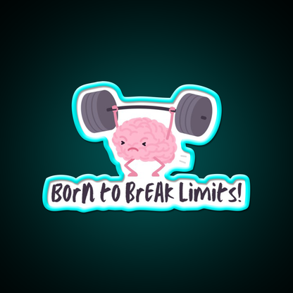 Born To Break Limits Man Cave Bar Led Neon Sign Rgb Color - Size and dimension reference