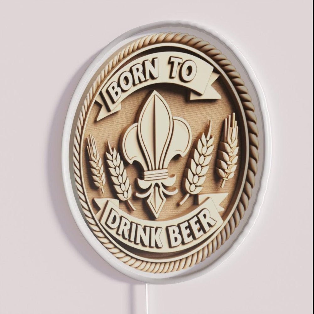 Born To Drink Beer Born Rgb Led Neon Sign - Shineneon