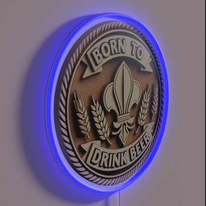 Born To Drink Beer Born Rgb Led Neon Sign - Shineneon