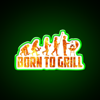 Born To Grill Barbecue Chef Man Cave Bar Led Neon Sign Rgb Color - LED neon sign view 8