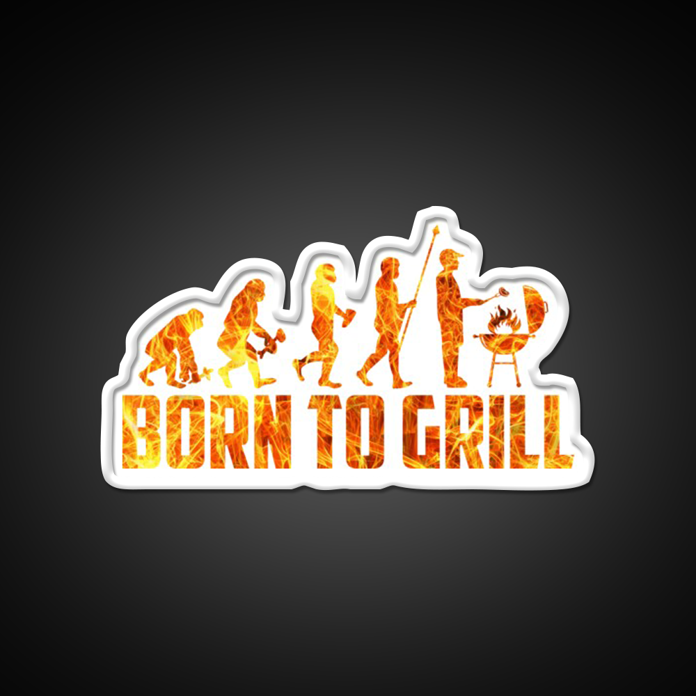 Born To Grill Barbecue Chef Man Cave Bar Led Neon Sign Rgb Color - LED neon sign view 11