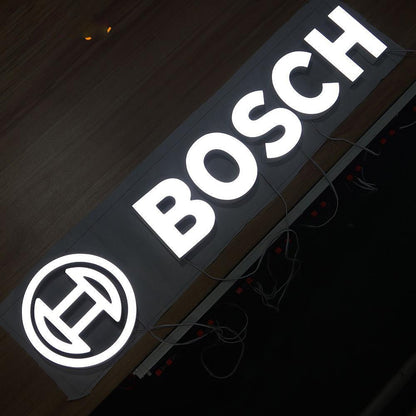 Bosch With Logo 3D Frontlit Letters Metal Led Sign - Shineneon