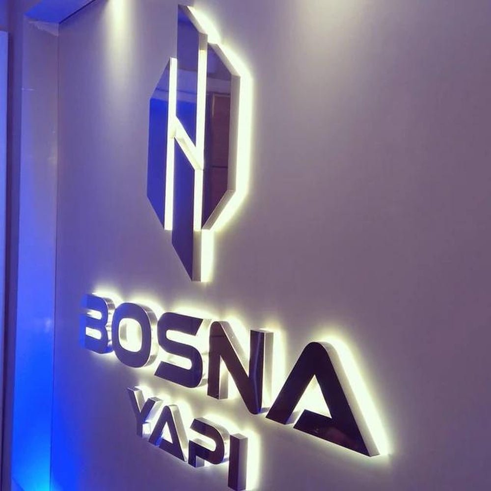 Bosna Yapi 3D Backlit Letters Business Metal Led Sign - Shineneon
