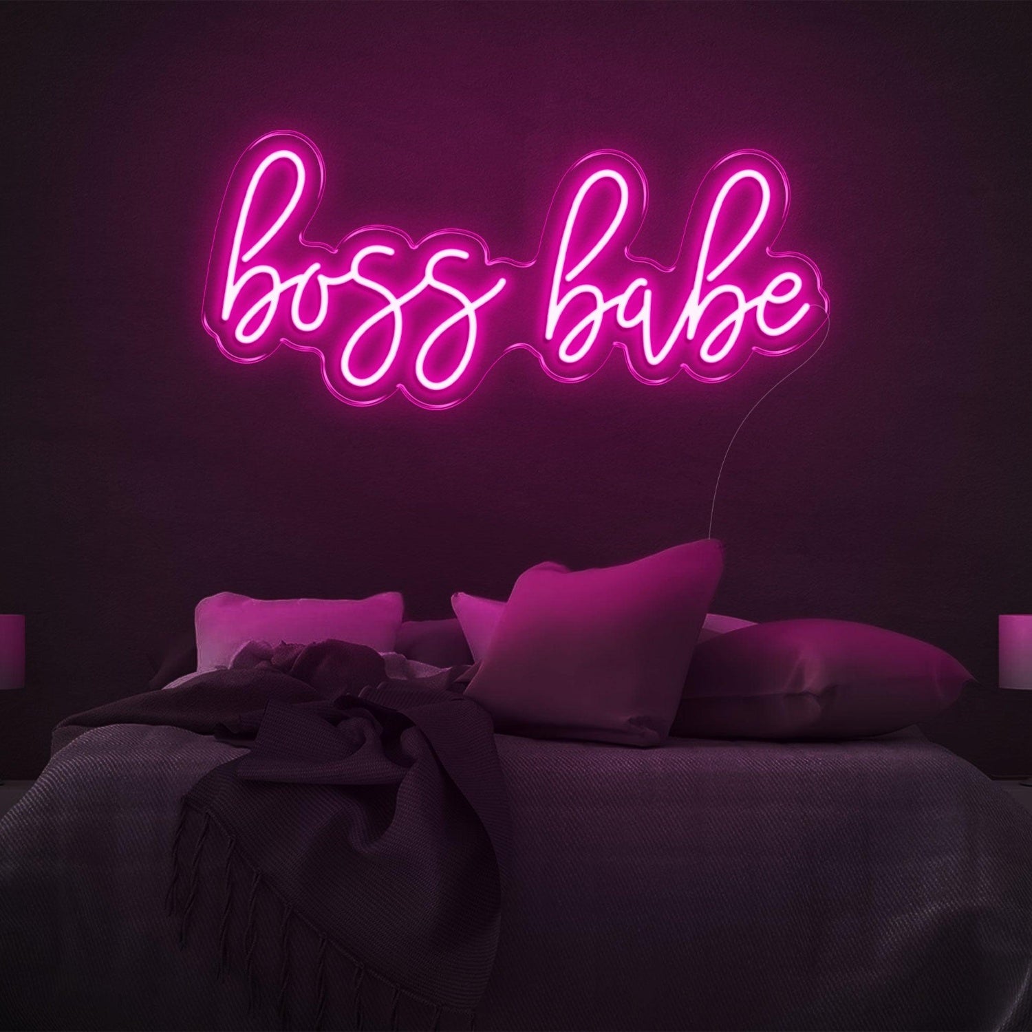 Boss Babe Amber Glow Led Neon Sign For Bedroom Wall Decor | Shineneon