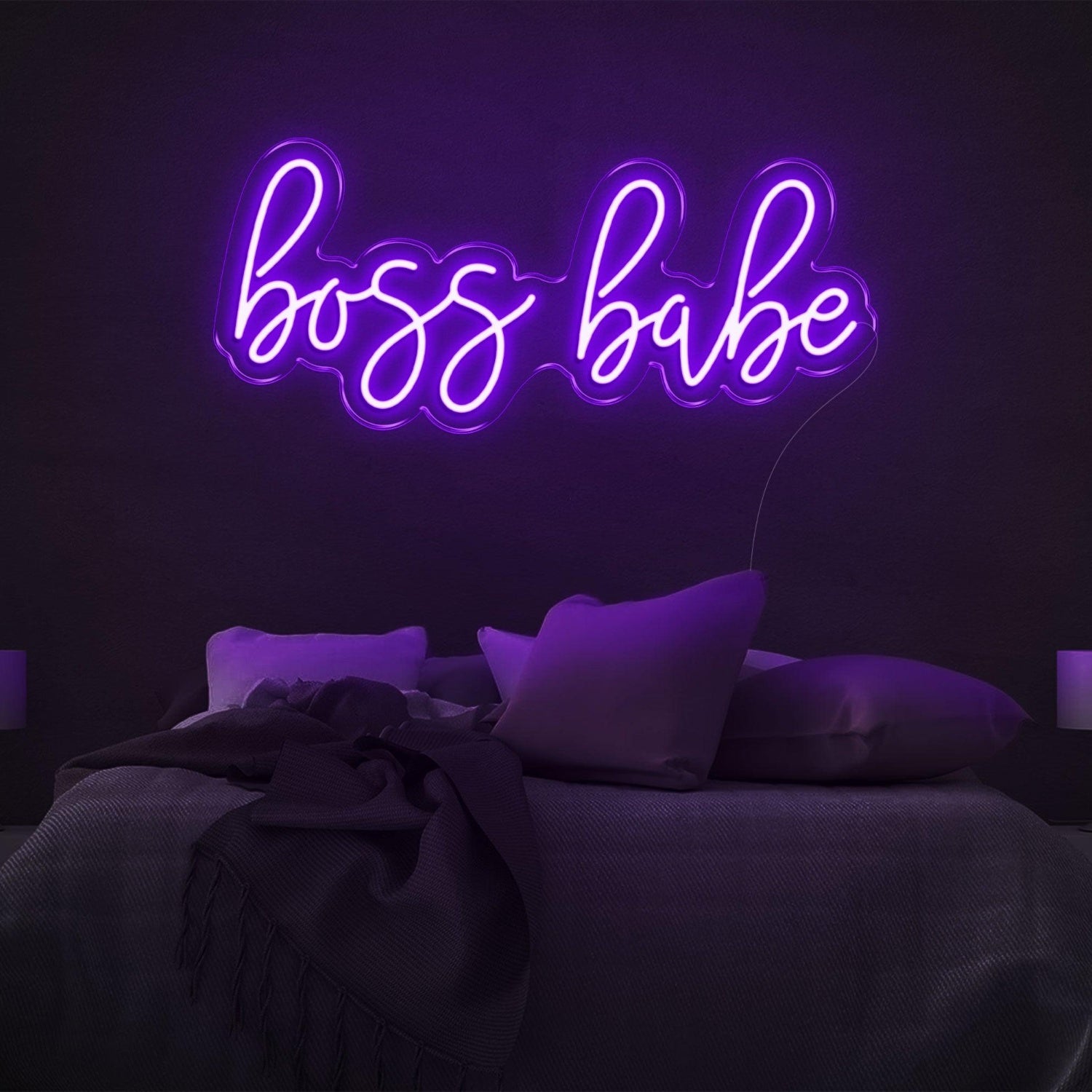 Boss Babe Amber Glow Led Neon Sign For Bedroom Wall Decor | Shineneon