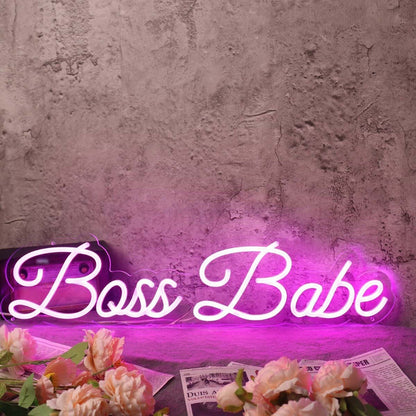 Boss Babe Purple Led Neon Sign - Shineneon