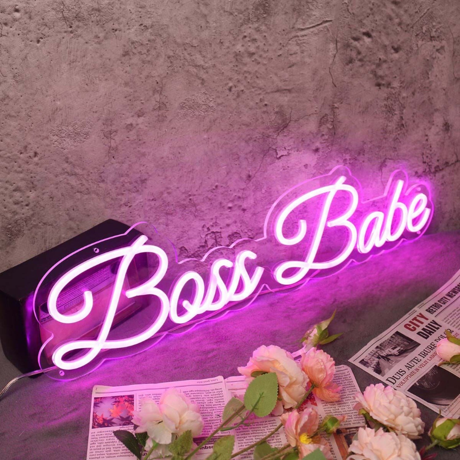 Boss Babe Purple Led Neon Sign - Shineneon