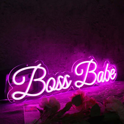 Boss Babe Purple Led Neon Sign - Shineneon