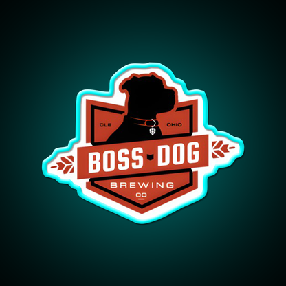 Boss Dog Brewery Beer Bar Decor Led Neon Sign Rgb Color - Size and dimension reference