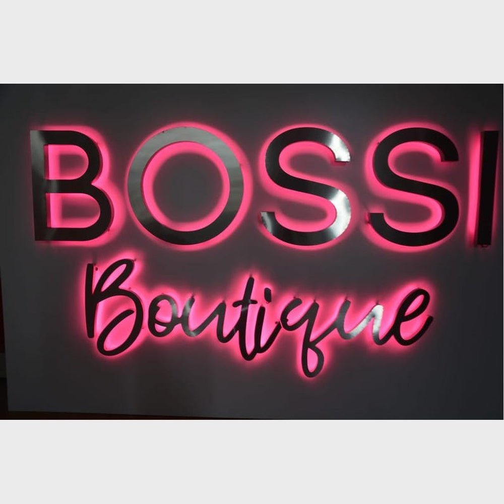 Bossi Boutique 3D Backlit Channel Letters Led Light Sign - Shineneon