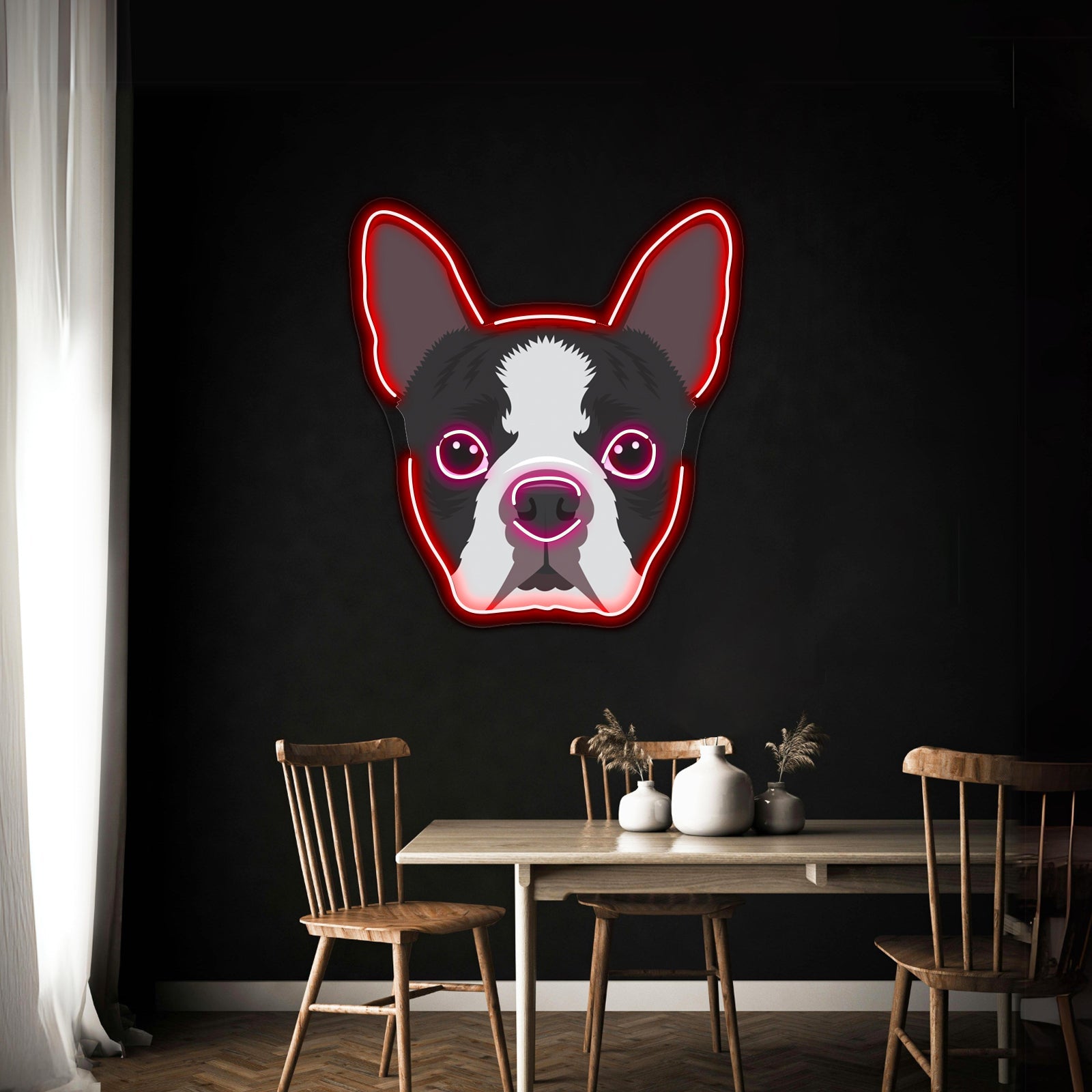 Boston Terrier Artwork Led Neon Sign - Shineneon