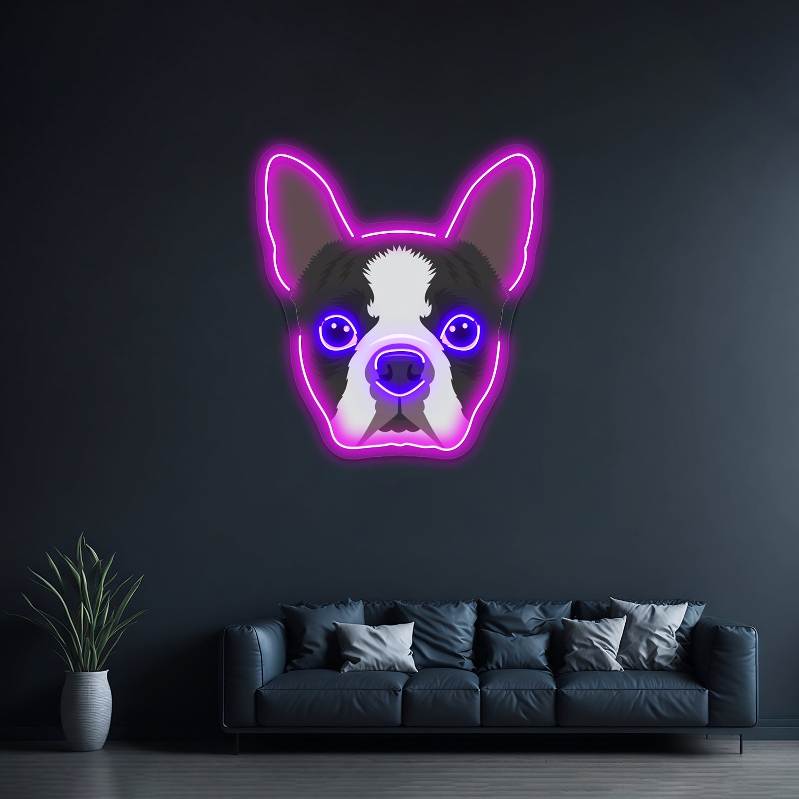 Boston Terrier Artwork Led Neon Sign - Shineneon