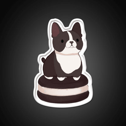Boston Terrier Whoopie Pie Snack Food Led Neon Sign Rgb Color - Shineneon