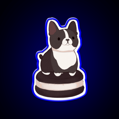 Boston Terrier Whoopie Pie Snack Food Led Neon Sign Rgb Color - Shineneon
